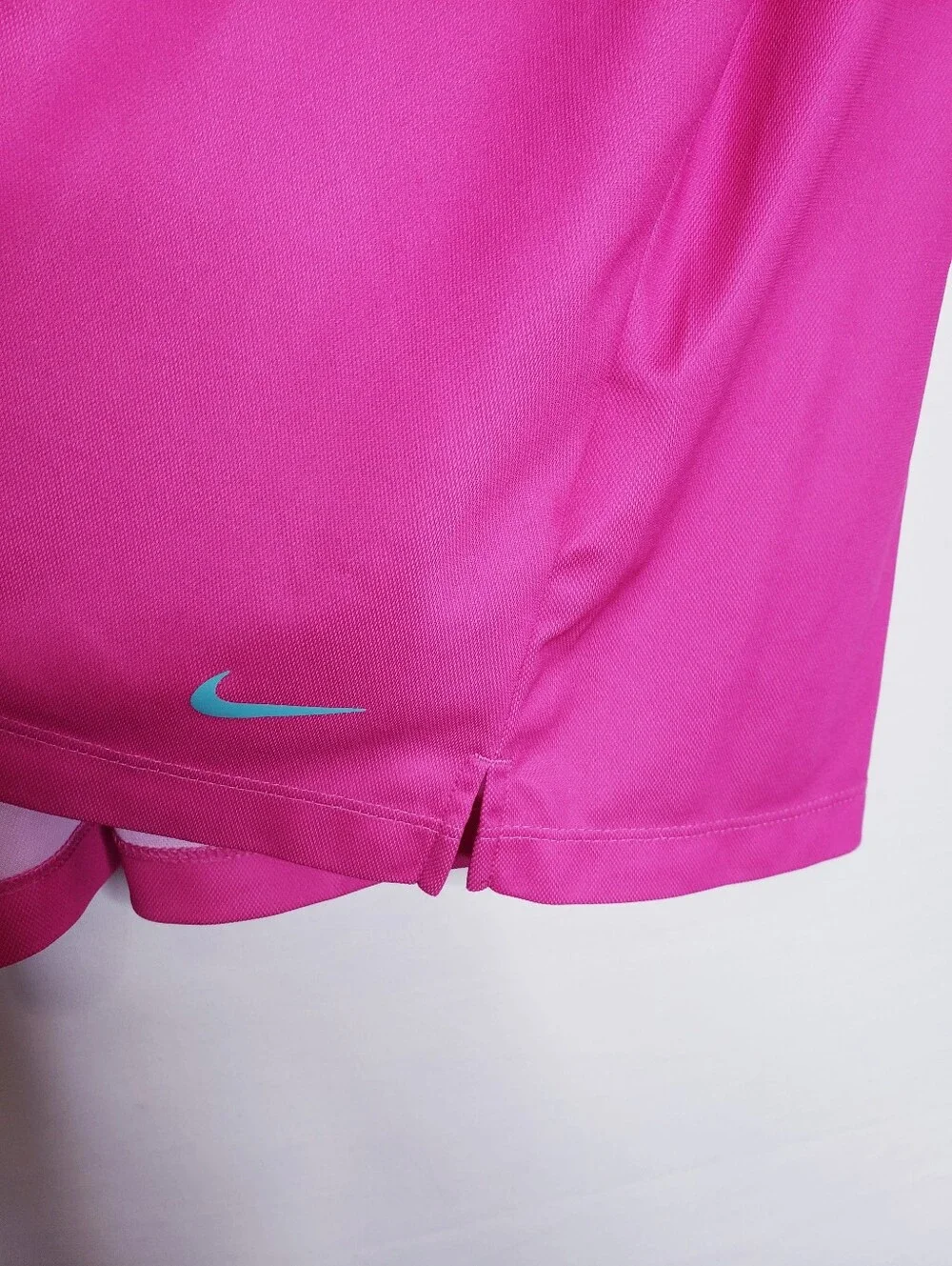 Nike Dri-Fit Victory Striped Sleeveless Pink & Teal Golf Top Women's Size XL